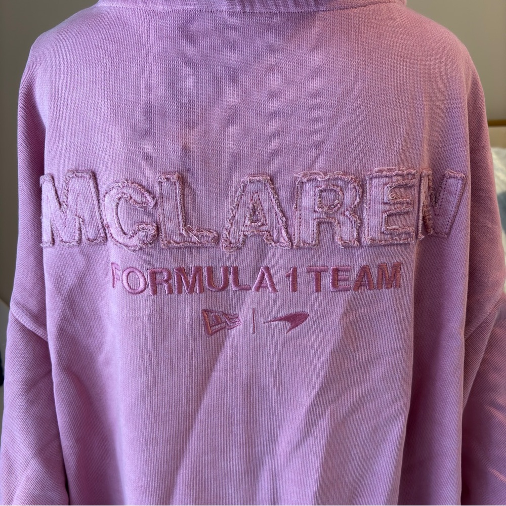 Men's Formula 1 McLaren Pink Zip-Up Sweater - Picture 6 of 8